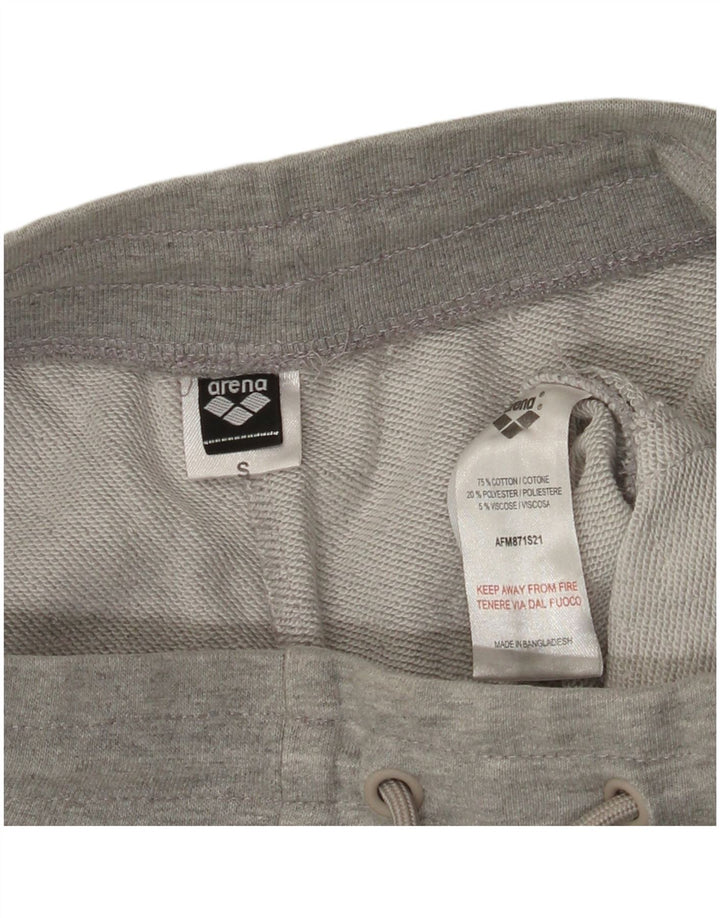ARENA Herren-Sportshorts mit Grafik, Größe S, graue Baumwolle
