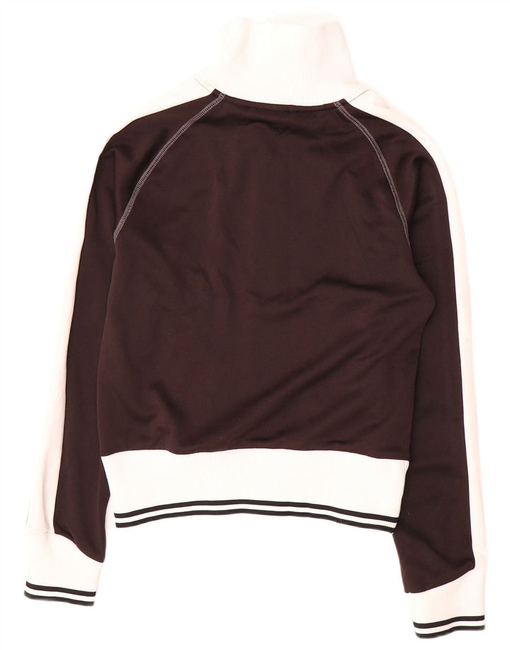 PUMA Damen Crop Trainingsanzug Top Jacke UK 10 Small Black Colourblock