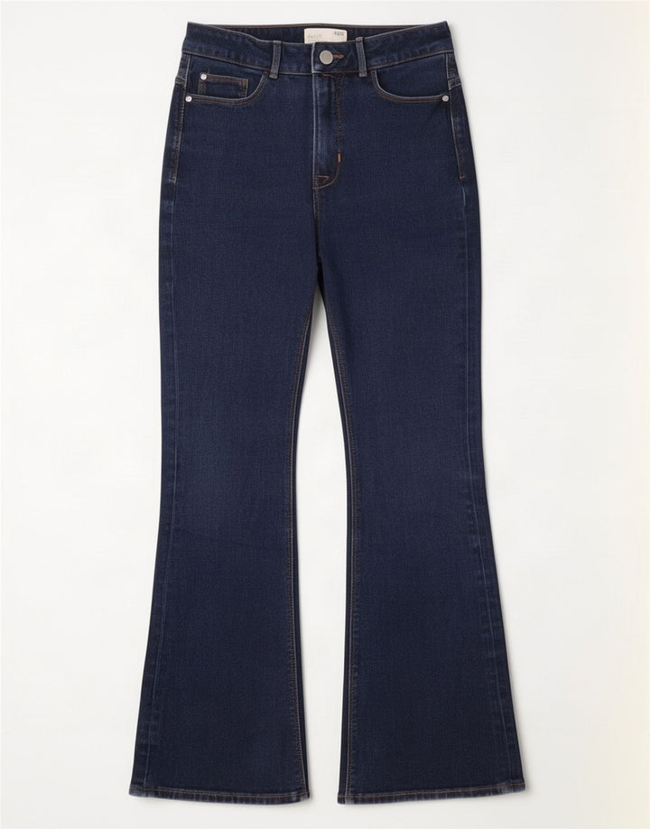Marks & Spencer Damen Magic Flared Jeans UK 10 Small W26 L26 Marineblau