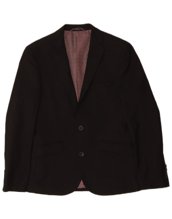 Marks & Spencer Herren-Blazer mit 2 Knöpfen, schmale Passform, UK 34, XS, Schwarz