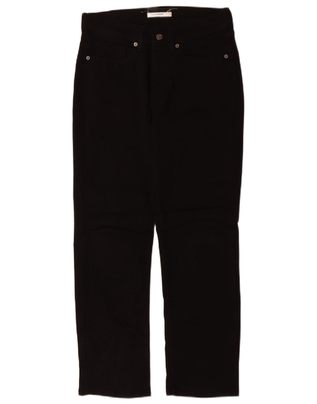 LEVI'S Damen Classic Straight Jeans US 6 Medium W30 L27 Schwarze Baumwolle