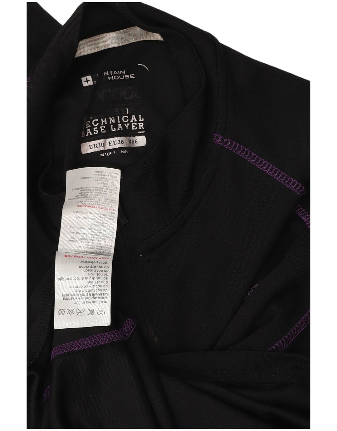 Mountain Warehouse Pullover-Trainingsanzugoberteil für Damen, UK 10, Größe S, Schwarz