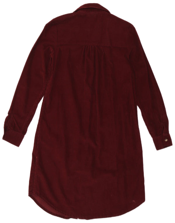 Fat Face Damen-Hemdkleid aus Cord, UK 6, XS, Burgunderrot, Baumwolle