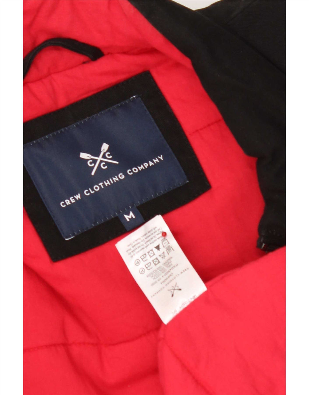 Crew Clothing Herrenweste UK 38 Mittelschwarze Baumwolle