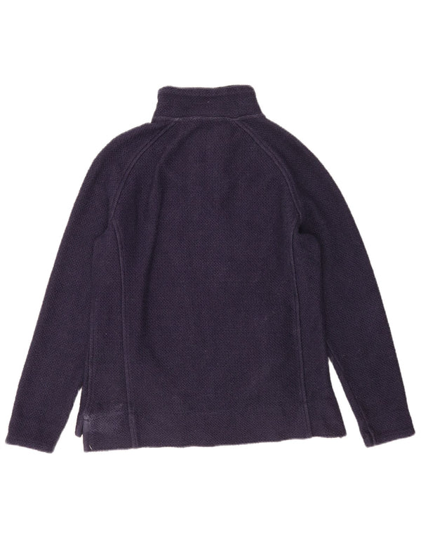 Weird Fish Damen-Sweatshirt mit Reißverschluss am Hals, UK 12, mittelmarineblaue Baumwolle