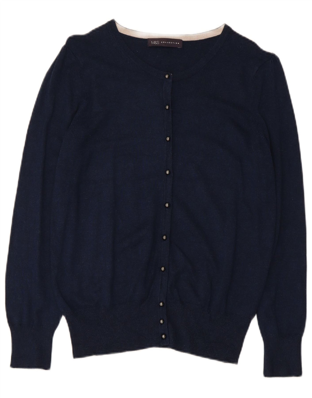 Marks & Spencer Damen-Cardigan-Pullover UK 12 Mittelmarineblaue Viskose