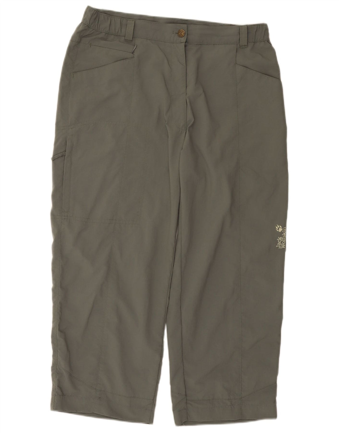 Jack Wolfskin Damen Cargo-Cropped-Hose W32 L23 Khaki Polyamid
