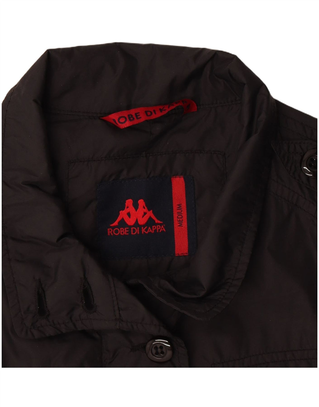 Kappa Damen Militärjacke UK 14 Medium Schwarz Polyamid