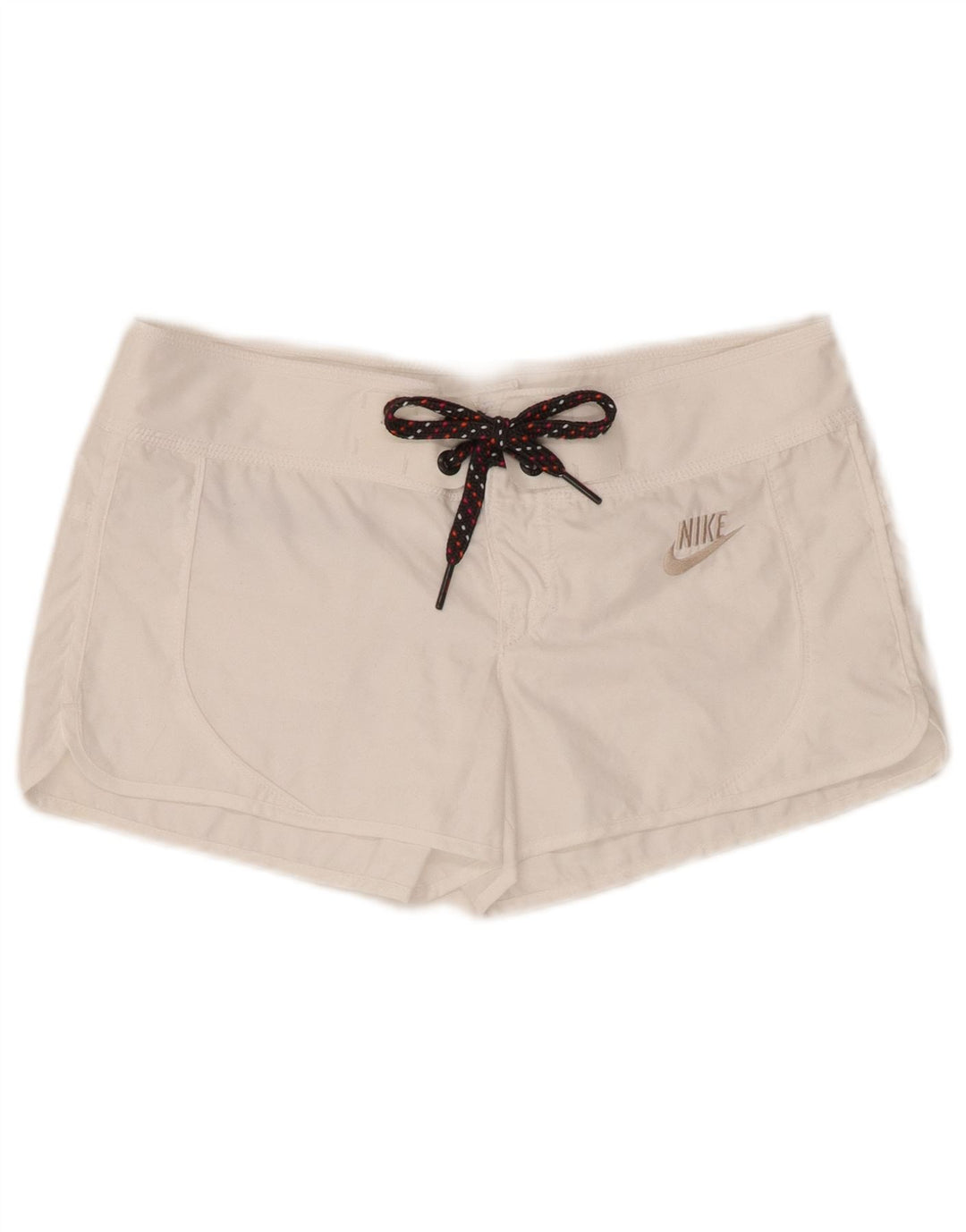 Nike Damen Sportshorts UK 10 Small Weiß Polyester