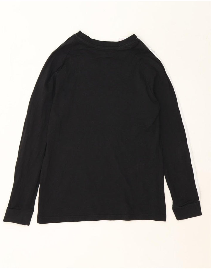 ADIDAS Boys Top Long Sleeve 11-12 Years Black Cotton