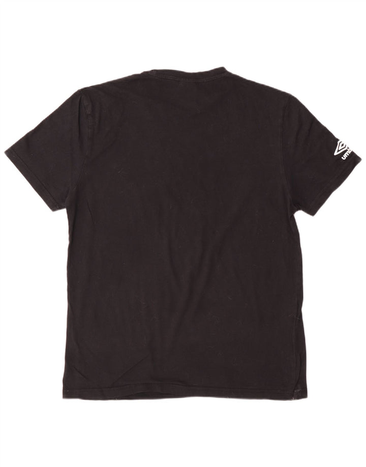 Umbro Herren-T-Shirt mit Grafik, groß, aus schwarzer Baumwolle