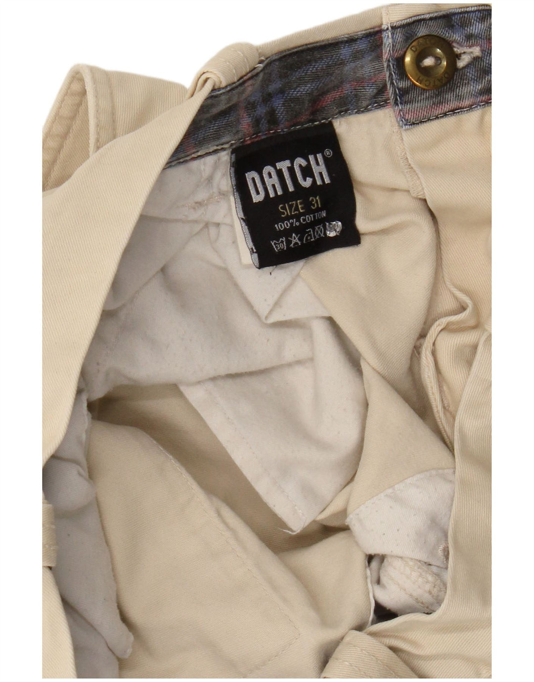 DATCH Gerade Chinohose für Herren, W31, L33, Beige, Baumwolle