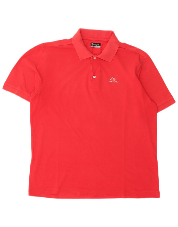 Kappa Herren-Poloshirt aus mittelroter Baumwolle
