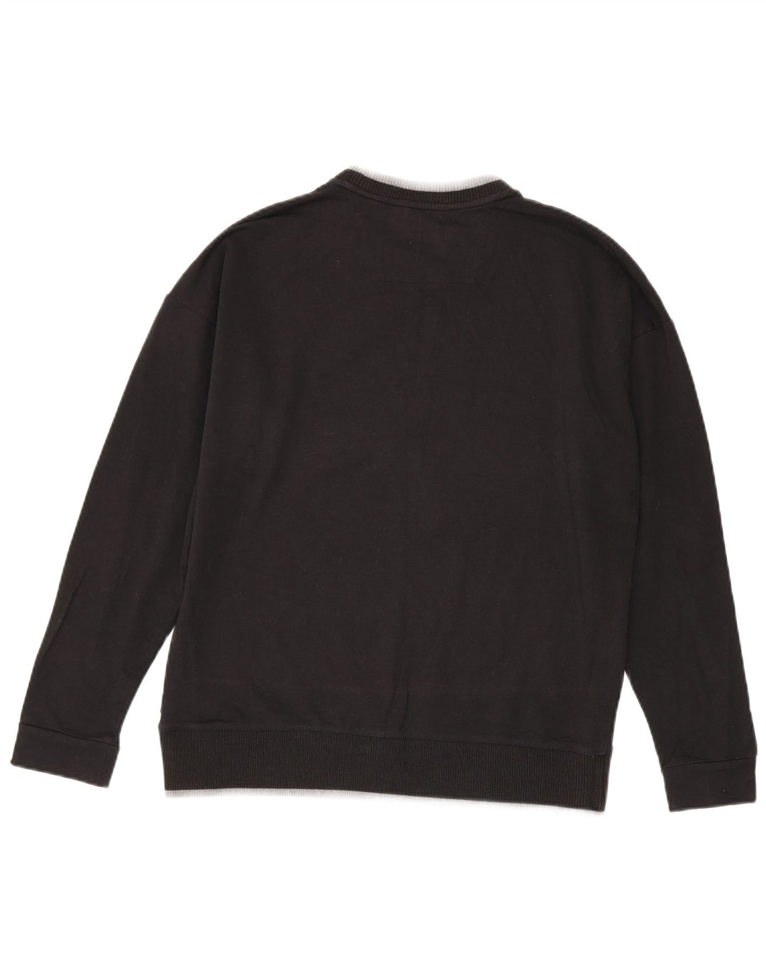 Calvin Klein Herren-Pullover mit Rundhalsausschnitt, Größe S, schwarze Baumwolle