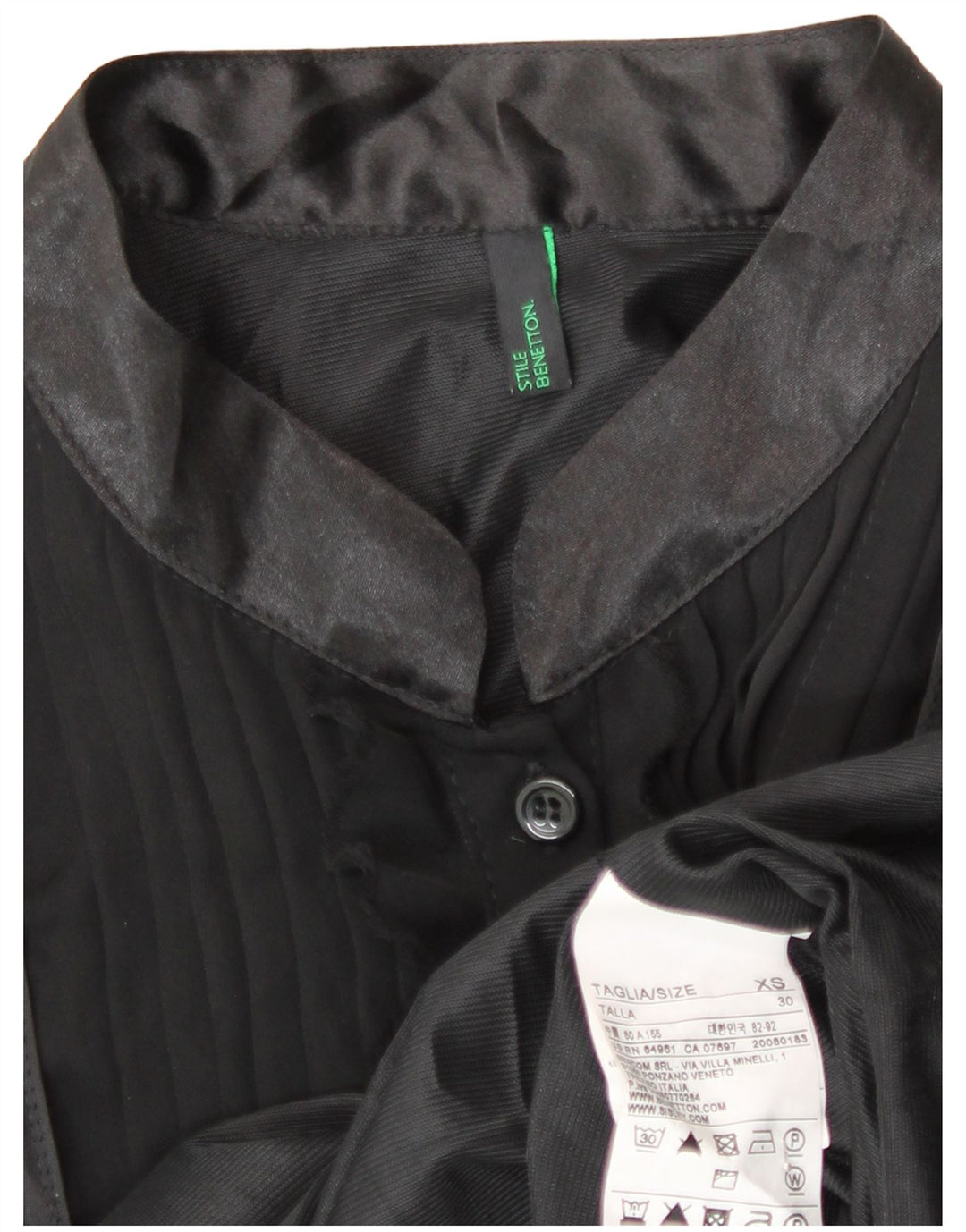 Benetton Damen Etuikleid UK 6 XS Schwarz Polyester