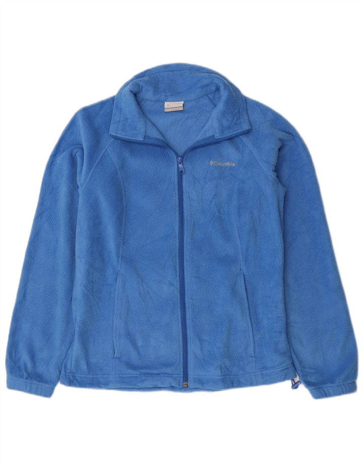 COLUMBIA Damen Fleecejacke UK 14 Mittelblaues Polyester