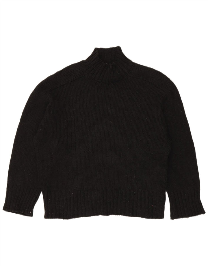 Zara Damen-Pullover mit Rollkragen, übergroß, Größe 40, Schwarz