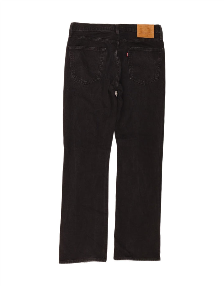 Levi's Herren 527 Bootcut Jeans W33 L34 Schwarze Baumwolle