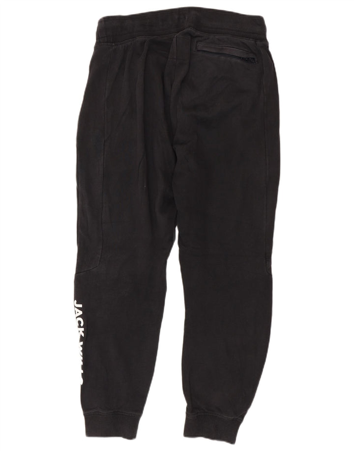 Jack Wills Herren-Trainingsanzughose mit grafischem Muster, mittelschwarze Baumwolle