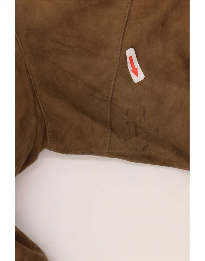 Vintage Herren Bomber Wildlederjacke UK 38 Medium Beige