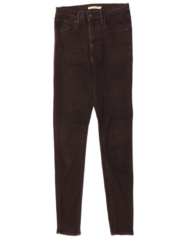 Levi's Damen Mile High Super Skinny Jeans W28 L31 Schwarze Baumwolle