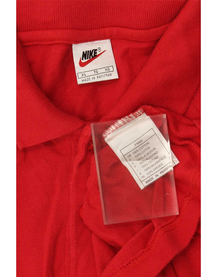 Nike Herren Poloshirt XL, rote Baumwolle