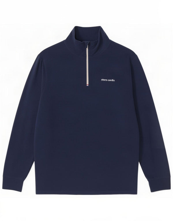 Pierre Cardin Herren-Fleecepullover mit Reißverschluss, 2XL, Marineblau, Polyester