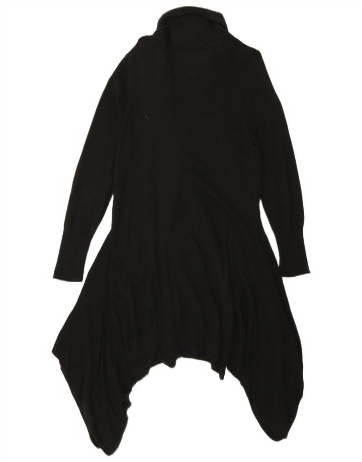 Marks & Spencer Damen Longline Open Cardigan Pullover UK 16 Large Schwarz