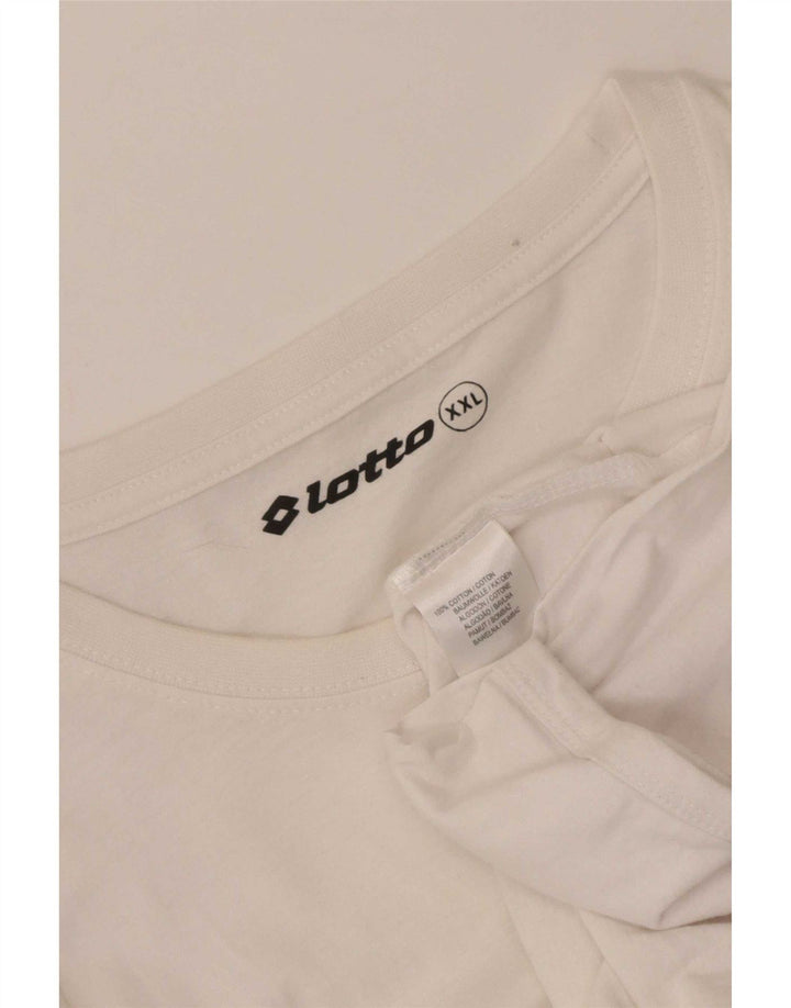 Lotto Herren T-Shirt Top 2XL Weiße Baumwolle