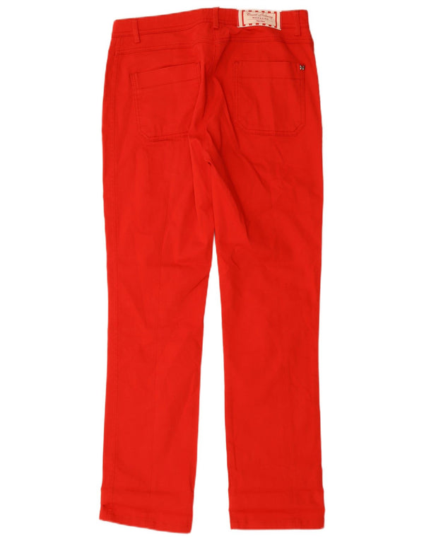 Max Mara Damen Weekend Slim Freizeithose UK 12 Medium W32 L30 Rot
