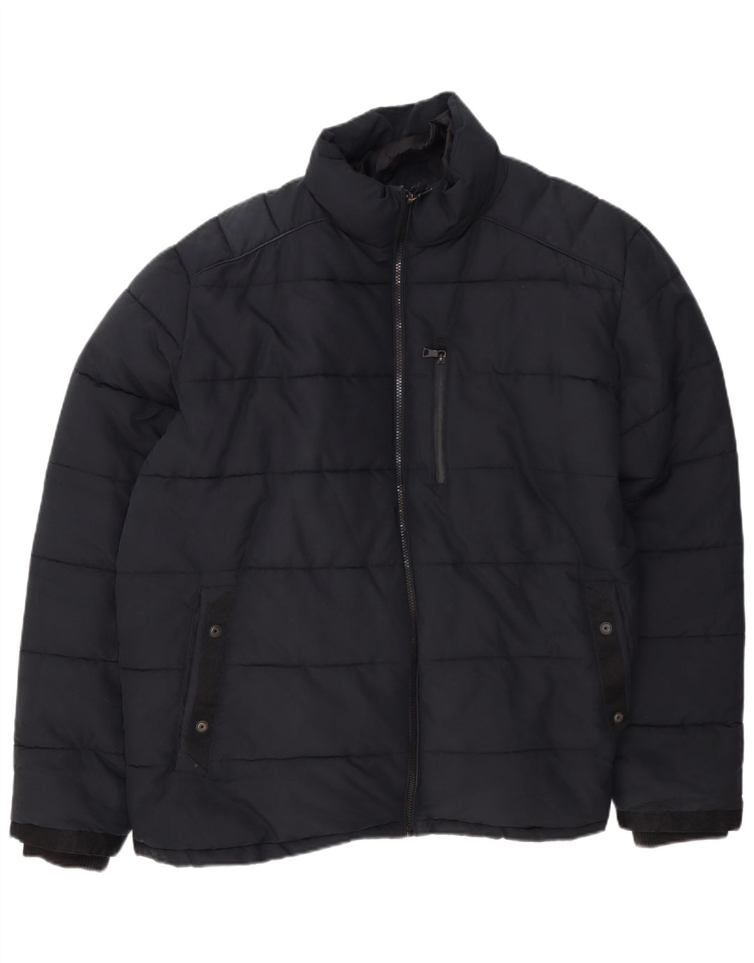Marks & Spencer Herren Wattierte Jacke UK 46 3XL Schwarz Polyester