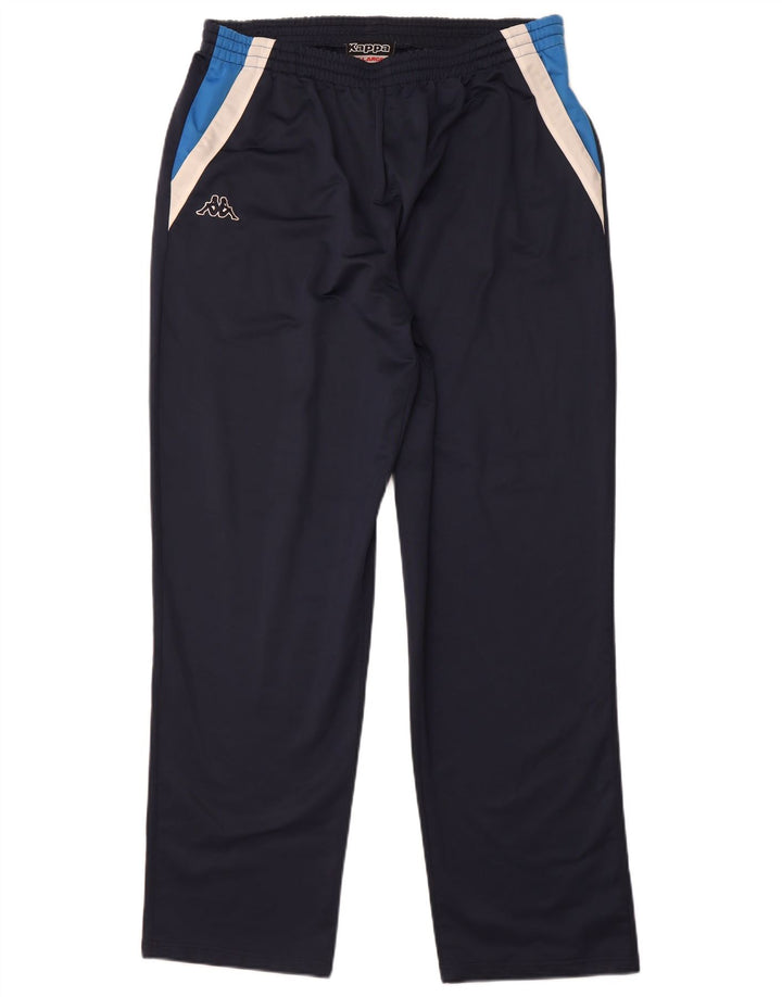 KAPPA Herren-Trainingshose 2XL, Marineblau, Farbblock-Polyester