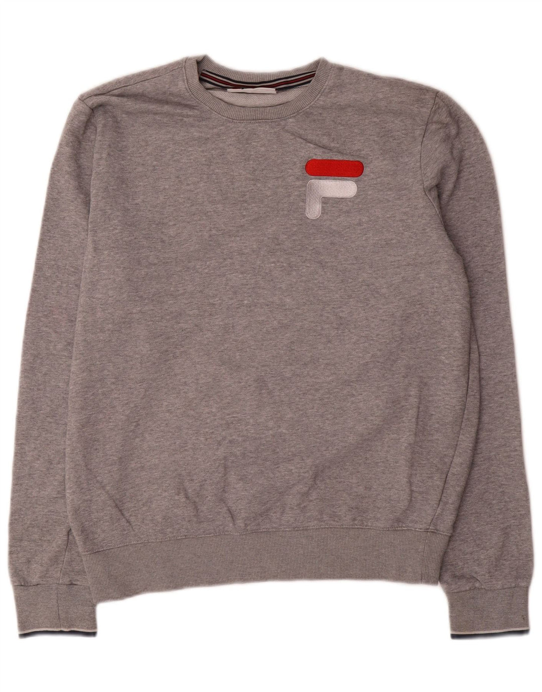 Fila Herren Grafik-Sweatshirt-Pullover aus mittelgrauer Baumwolle