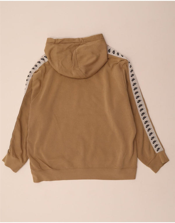 NIKE Herren-Kapuzenpullover mit Grafik, groß, beige, Colourblock-Baumwolle