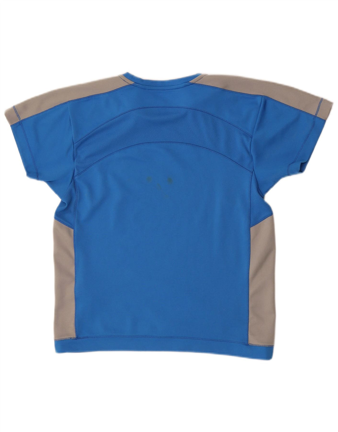 Champion Damen T-Shirt Top UK 14 Large Blau Colourblock Polyester