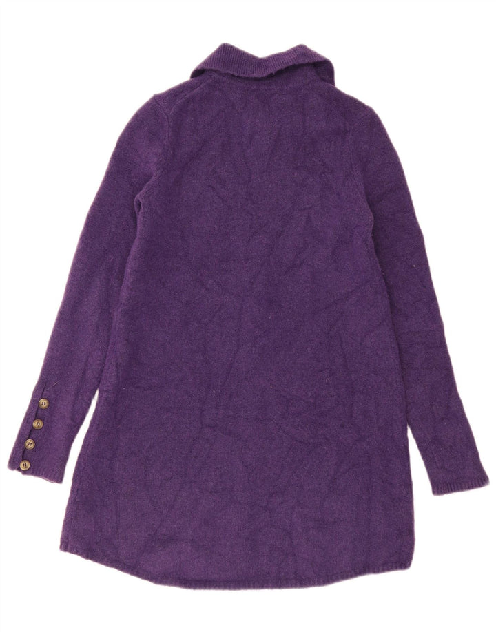 Zara Damen Longline-Cardigan-Pullover UK 10 Small Lila Polyester