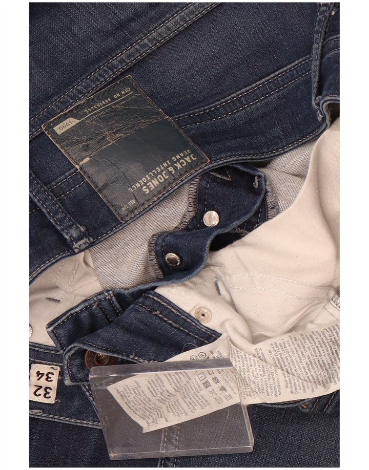 Jack & Jones Herren Slim Jeans W32 L34 Blaue Baumwolle