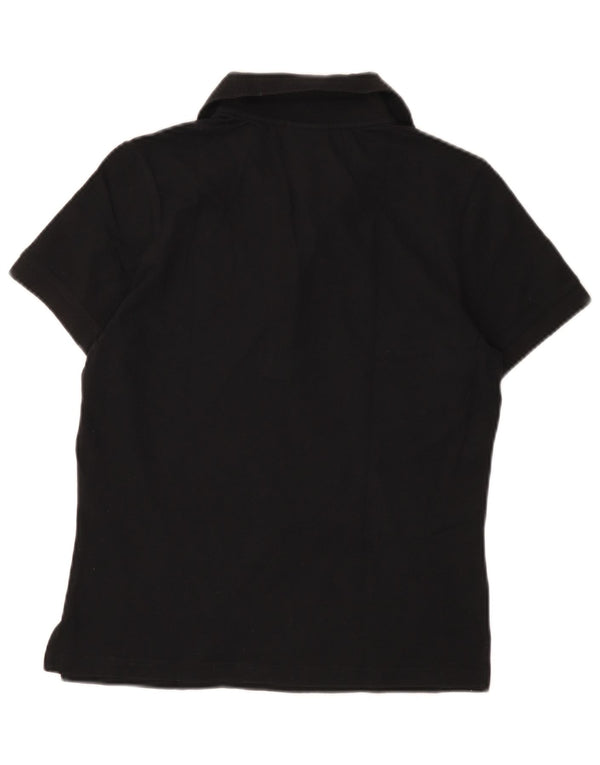 Conte of Florence Damen-Poloshirt UK 12 Medium Black Cotton
