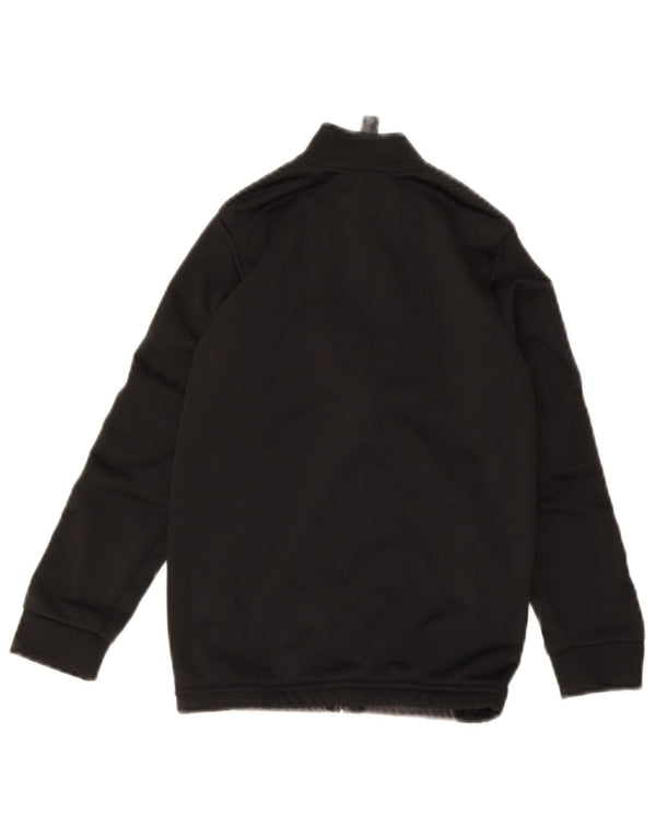 Adidas Jungen-Trainingsanzug-Top-Jacke, 7–8 Jahre, schwarzes Colourblock-Polyester