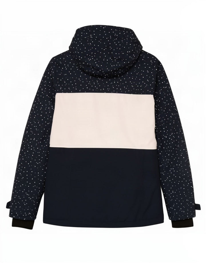Tog 24 Damen-Kapuzen-Übergröße, wattierte Jacke, Größe S, Größe S, Schwarz, Farbblock