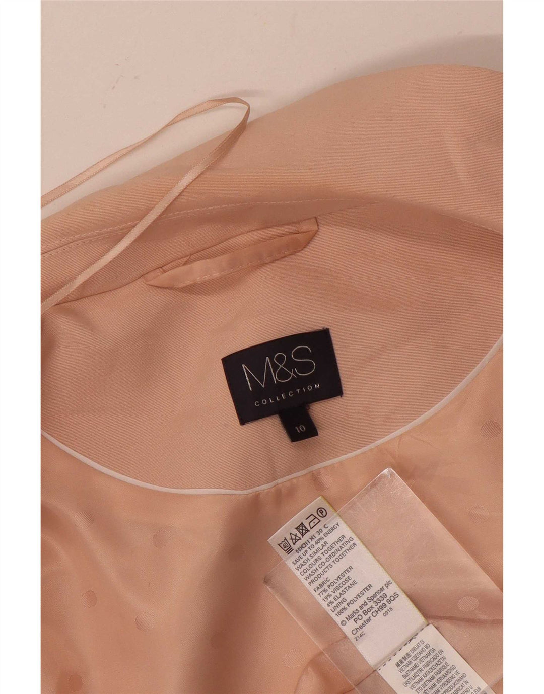Marks & Spencer Damen Longline ärmellose Blazerjacke UK 10 Small Pink
