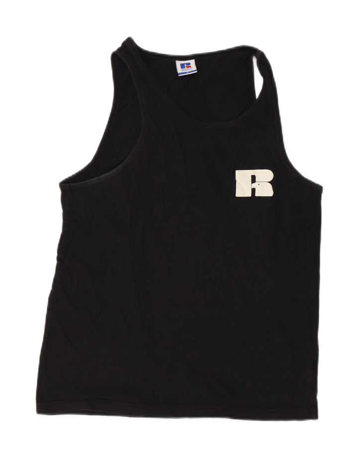 RUSSELL ATHLETIC Herren Grafik-Weste Top Small Schwarz Baumwolle