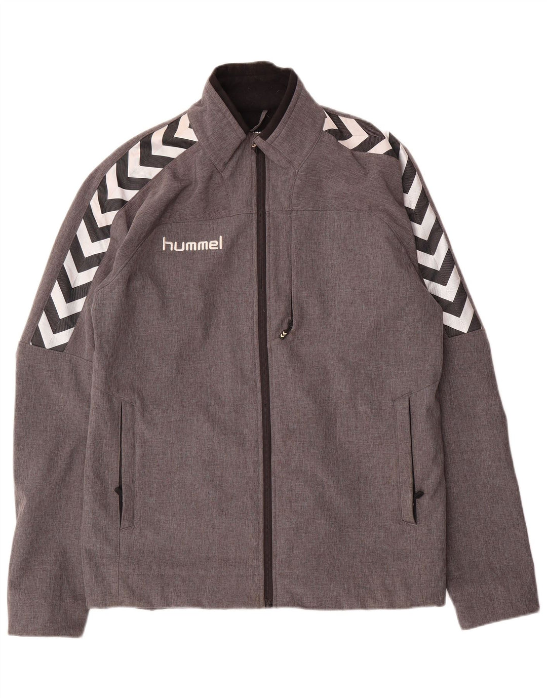 Hummel Herren Graphic Windjacke UK 40 Large Grau Polyester