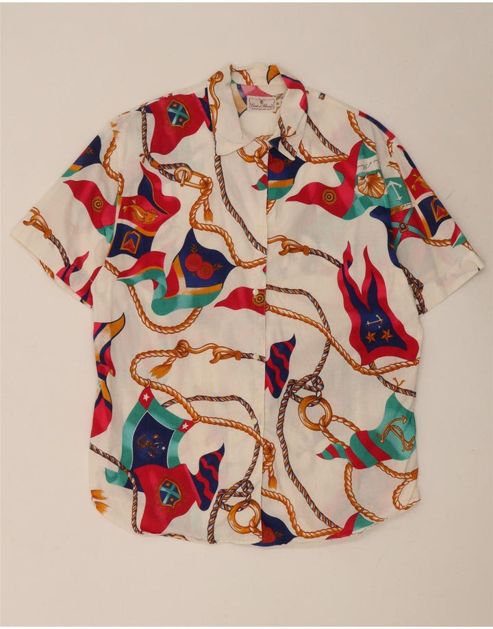 Conte of Florence Damen-Hemd mit abstraktem Muster, UK 18, XL, mehrfarbig