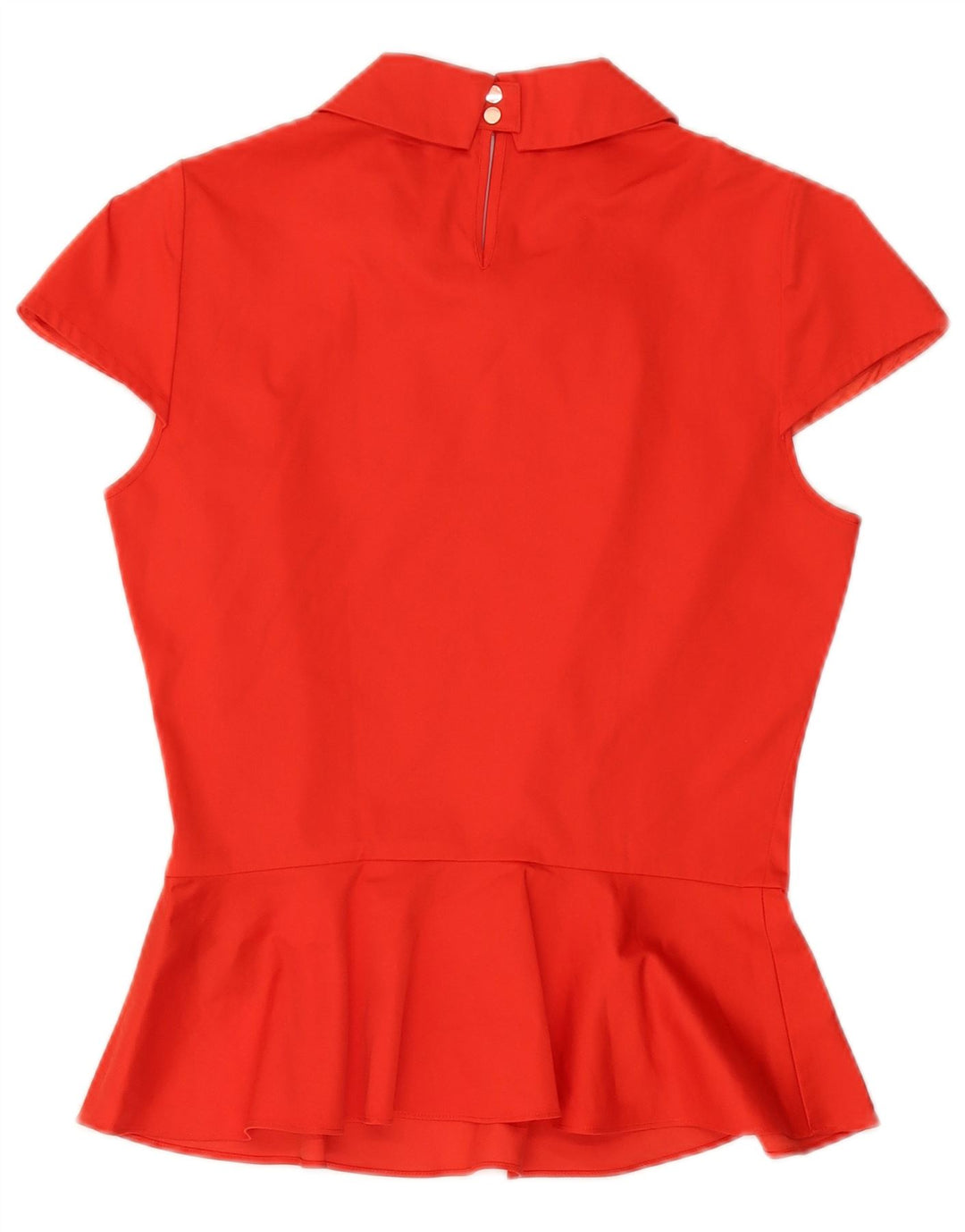TED BAKER Damen-Blusenoberteil, Größe 2, klein, rote Baumwolle