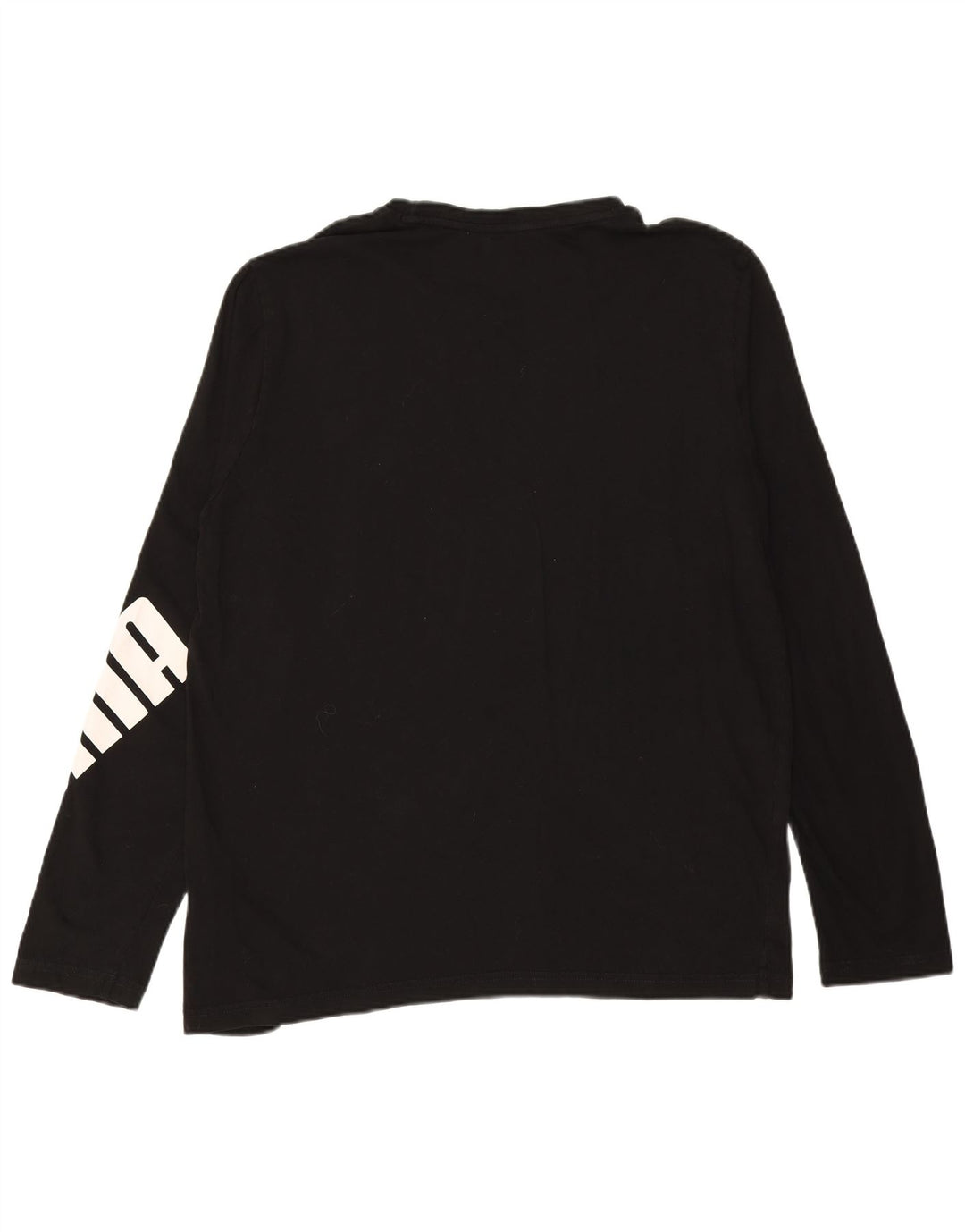 PUMA Herren Graphic Top Langarm Large Schwarz Baumwolle