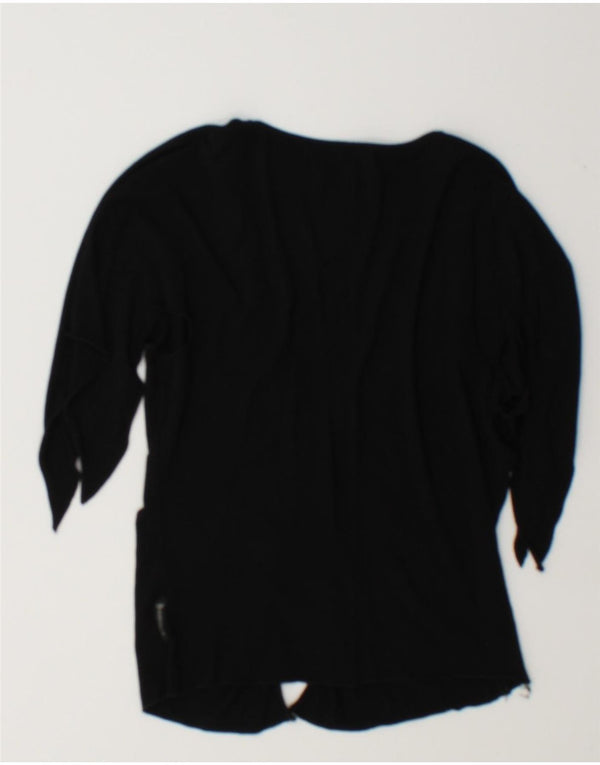 Armani Damen Crop Kurzarm-Hemdbluse IT 46 Large Schwarz