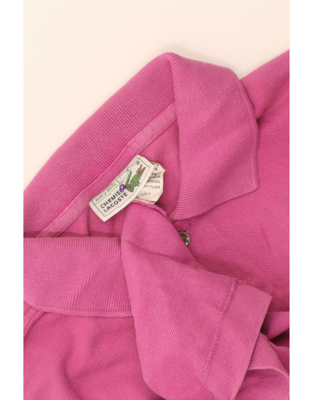 Lacoste Herren-Poloshirt, Größe 3, klein, rosa Baumwolle