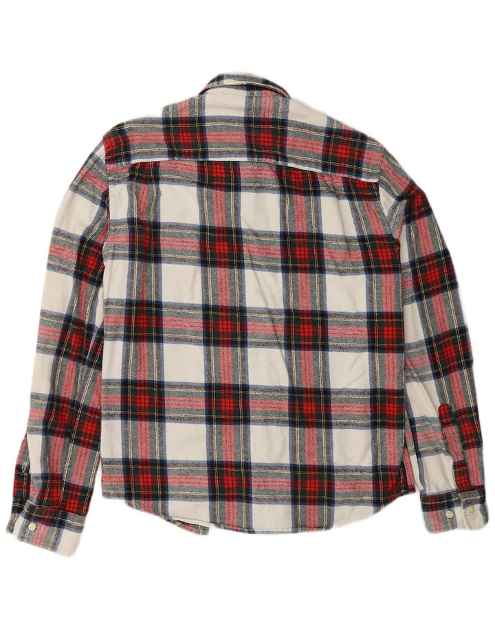 Jack Wills Herren-Flanellhemd, klein, rot, kariert, Baumwolle