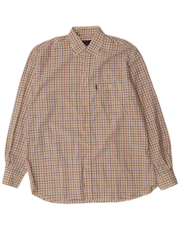 Amerigo Vespucci Herrenhemd XL Off White Check